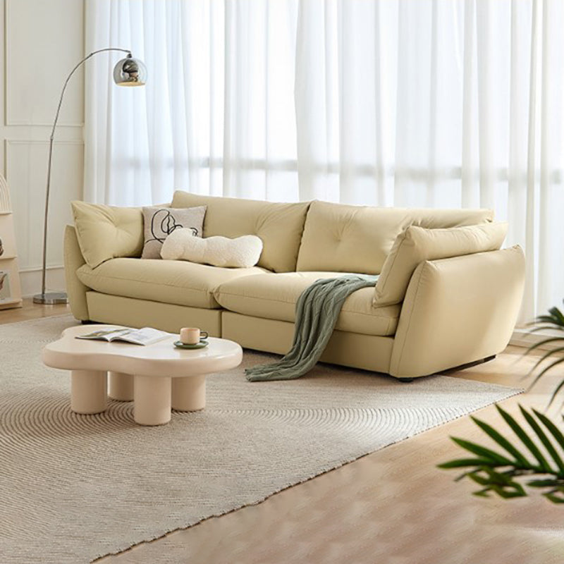 Ausgeflügelte Armsofa-Standardkissen Sitzgelegenheiten in Gold und Lichtgrün