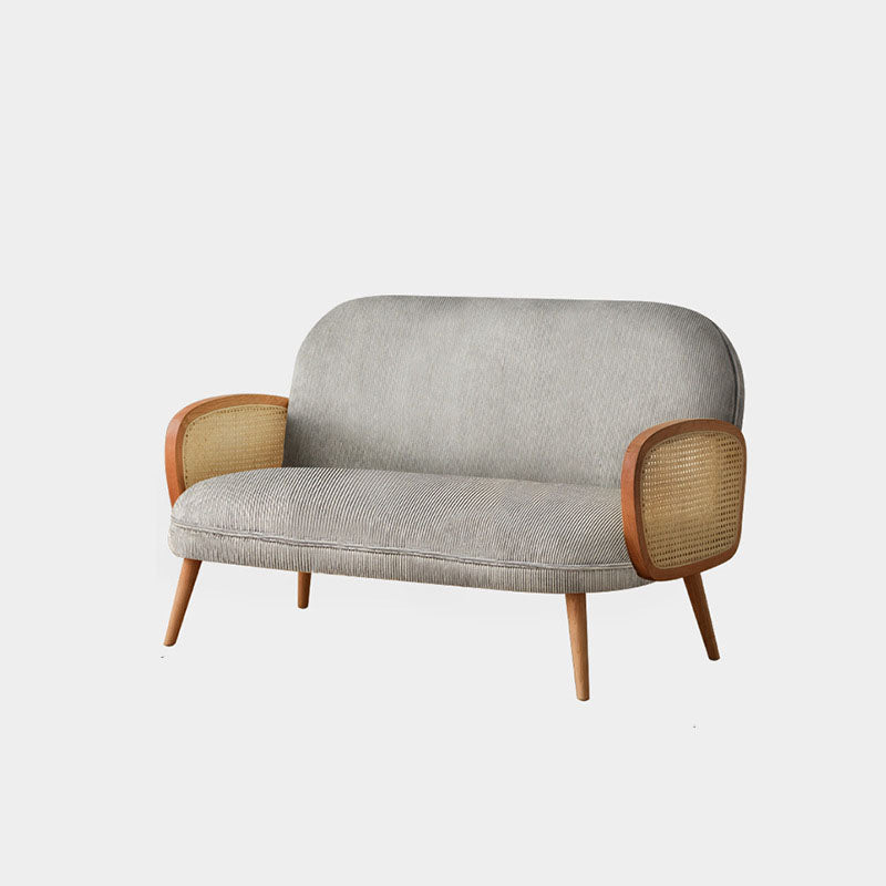 Contemporary Wooden Stain Resistant Polyester Sofa for Living Room