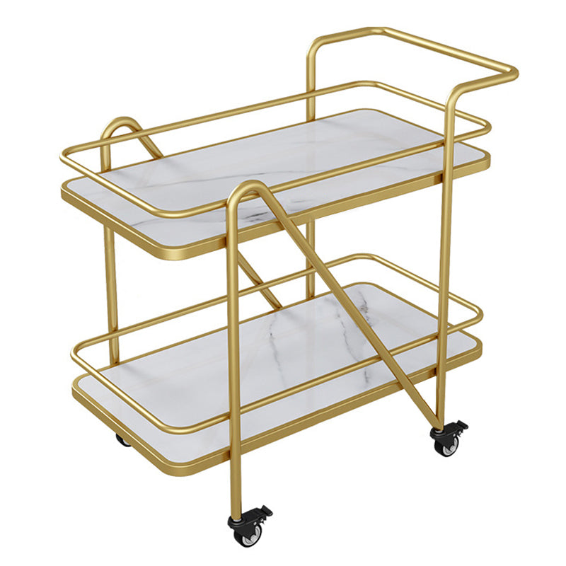 29.92"H Modern Rolling Prep Table Reclaimed Wood Rectangular Prep Table for Home Use Gold White Clearhalo 'furn' 'furn_kitchen_islands_carts' 'Furniture' 'Kitchen & Dining Furniture' 'Kitchen Islands & Carts' 'kitchen_islands_carts' 6450678