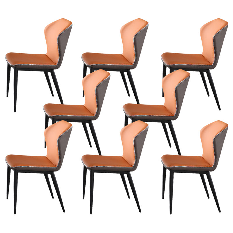 Sedie laterali di wingback in fico cucina da pranzo sedie senza braccio