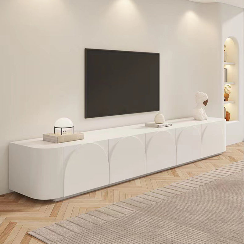 現代のホワイトウッドテレビコンソールエンクロードされたストレージテレビスタンドコンソール用リビングルーム用コンソール