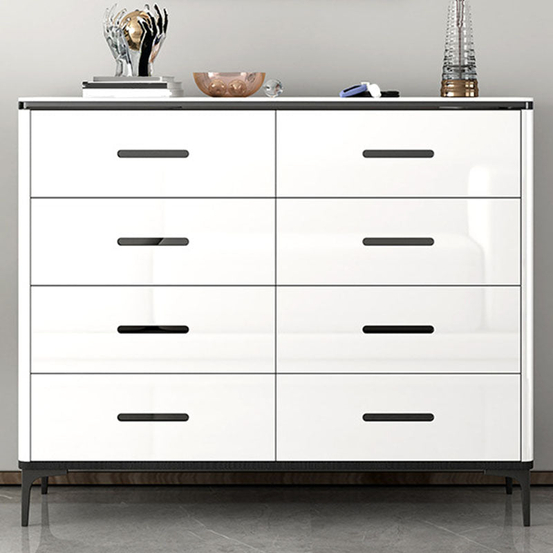 Contemporary Bedroom Storage Chest Stone White Chest with Drawers