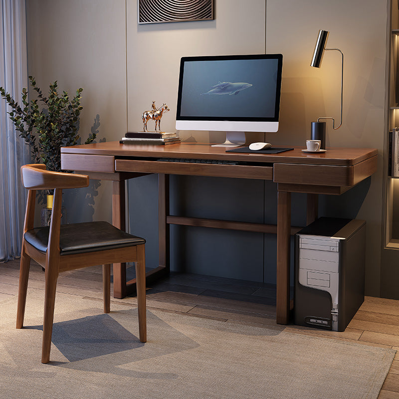 Scrivania da gioco contemporanea banco di computer con finitura antica con 2 cassetti