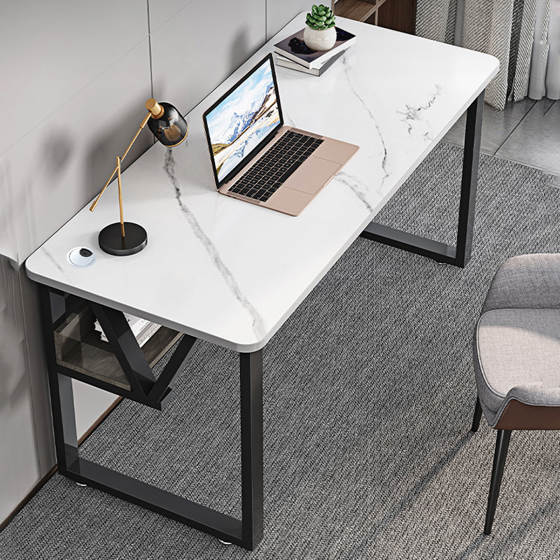 29.53 "H Industrial Computer Desk Antique Finish Gaming Desk mit Metallbeinen