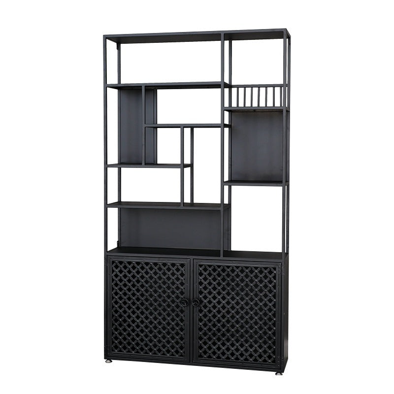 78.74 "H Industrial Black Shelf BOOKCAST ETAGERE METAL BOOKSHELF