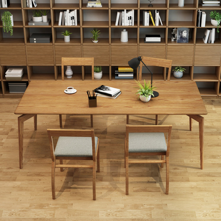 Ash Solid Wood Dining Table Mid-Century Rectangle Dining Table for Dining Room