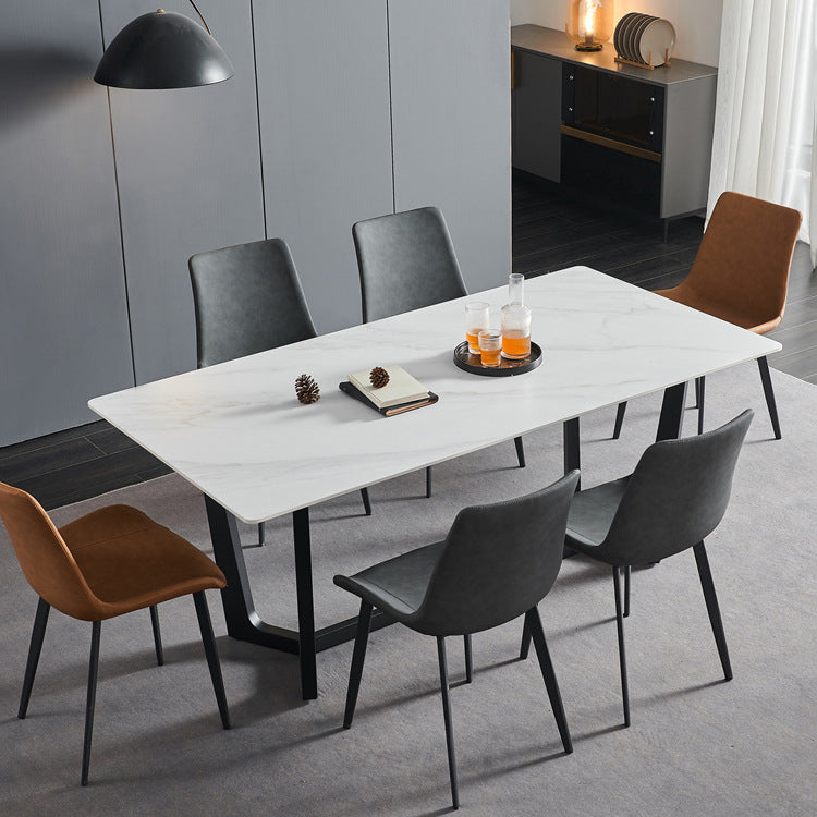 Juego de mesa rectángulo de estilo contemporáneo 1/2/5/6/7 piezas de comedor para uso en el hogar