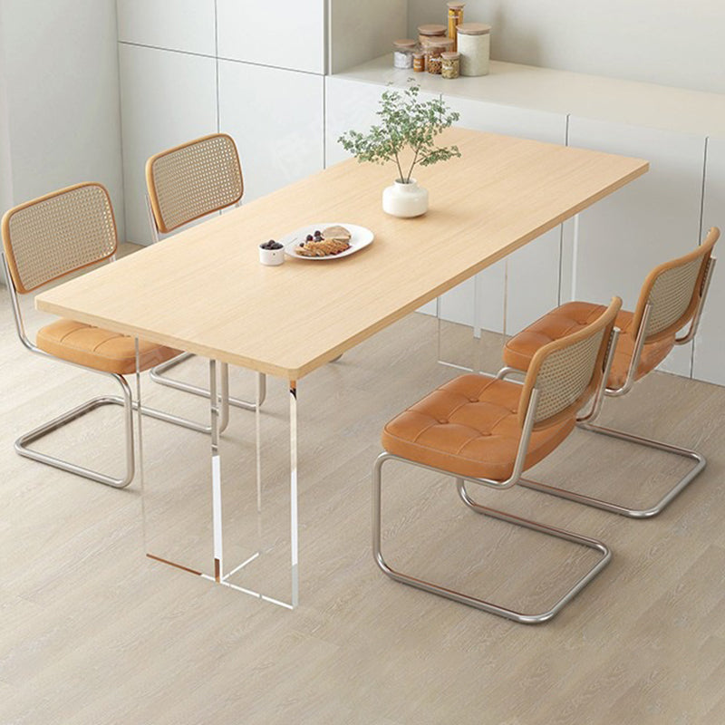 Juego de mesa de madera rectangular de estilo contemporáneo 1/2/4/5 piezas de comedor para uso en el hogar