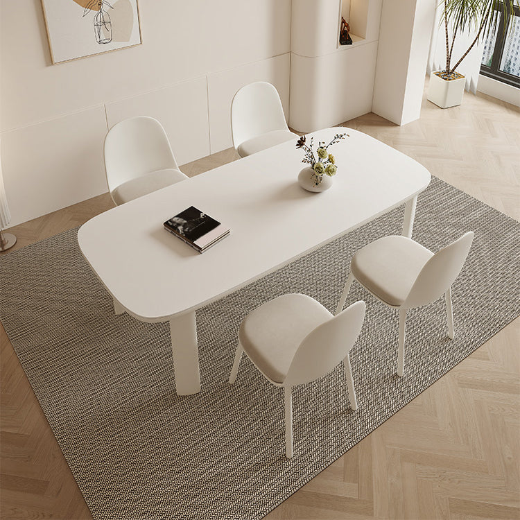 Moderne eetgelegenheid 1/3/5 pc's gesinterde stenen eettafel met gestoffeerde stoelen