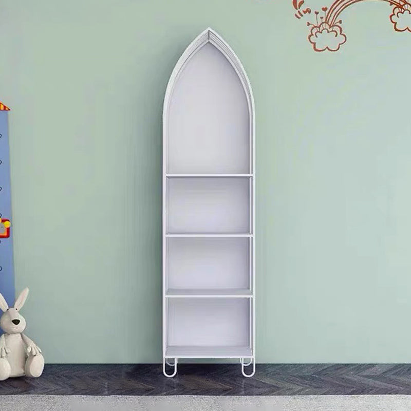 Scaffali di libreria in metallo di scaffali di finitura antichi scandinavi con ripiani rettangolari