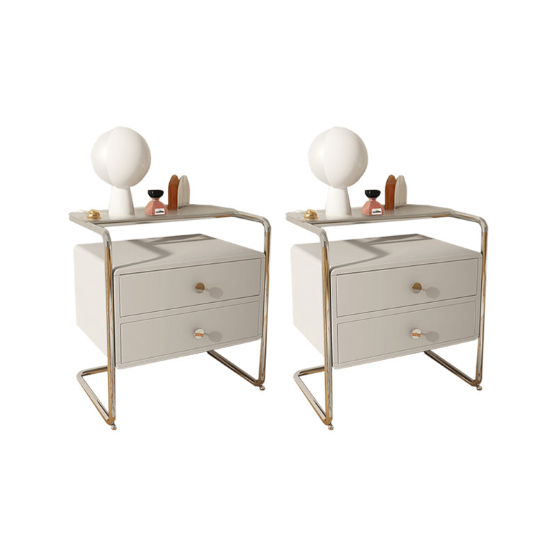 1 Regalglas Top Nachttisch zeitgenössischer Schubladen Aufbewahrungstisch, 20,5 "groß