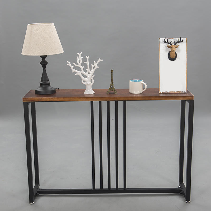 Tabla de consola de rectángulo de madera sólida 29.53 pulgadas de altura con 1 estante