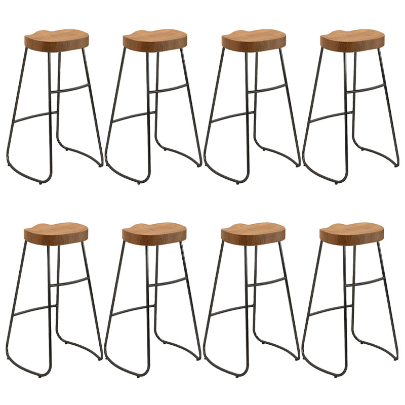 Wood Dining Stool Contemporary Bar Stools in Black and Brown
