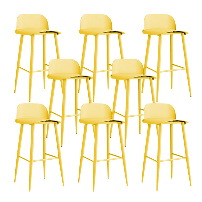 Modern Style Metal Bar Stool Plastic Low Back Counter Stool for Indoor