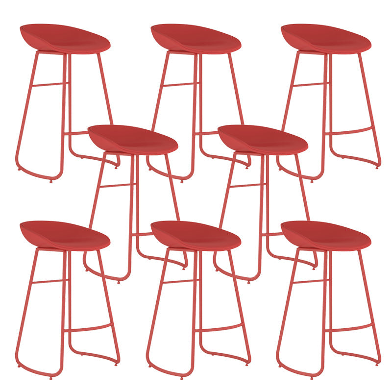 屋内グラムアームレスバケットシートローバックプラスチックとスチールバースツール