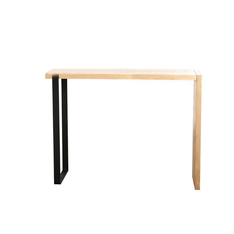 Modern Bar Height Table Solid Wood Top Bistro Bar Table for Patio Use Without Chairs Clearhalo 'Bar Furniture' 'Bar Tables' 'bar_tables' 'furn' 'furn_bar_tables' 'Furniture' 'Kitchen & Dining Furniture' 6474299