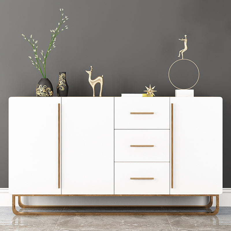 Glam Style Sideboard Wood Buffet Stand with Cabinets and Drawers Clearhalo 'buffet_sideboard' 'Buffets & Sideboards' 'furn' 'furn_buffet_sideboard' 'Furniture' 'Kitchen & Dining Furniture' 6476674