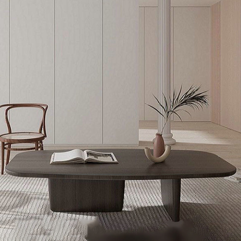 Scandinavo 1 tavolino da caffè singolo tavolo da cocktail rettangolare in legno massiccio