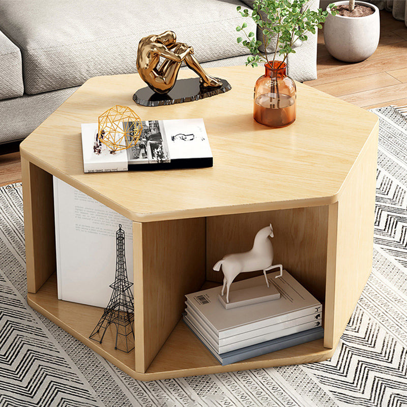 Modernisme Eenvoudige geometrische koffiecocktailtafel met opslag