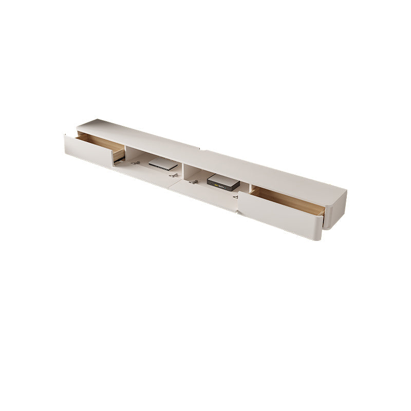 TV contemporaneo Stand White White Legno TV console TV montata a parete con archiviazione