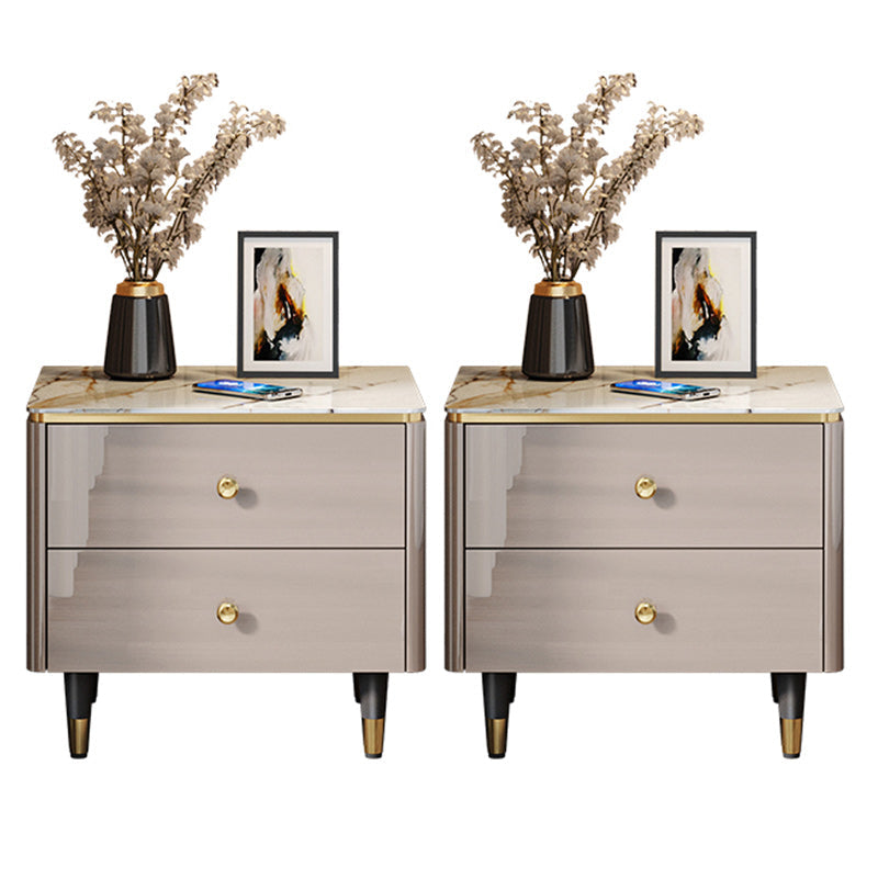 Comodino moderno per accento di pietra del comodino con 2 cassetti