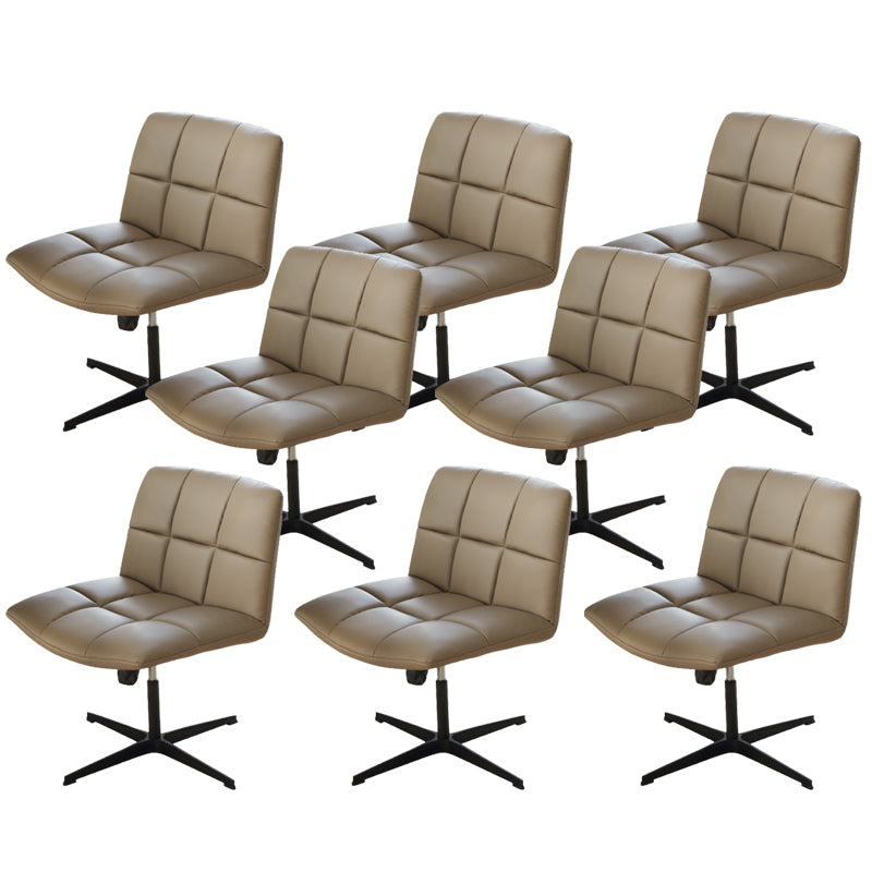 Chaise pivotante contemporaine chaise de bureau bas-arrière en cuir en cuir en cuir bas