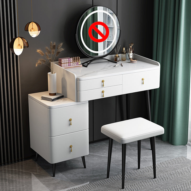 ベッドルームメイクアップバニティ31.50 "5つの引き出し付きの高モダンなドレッシングテーブル