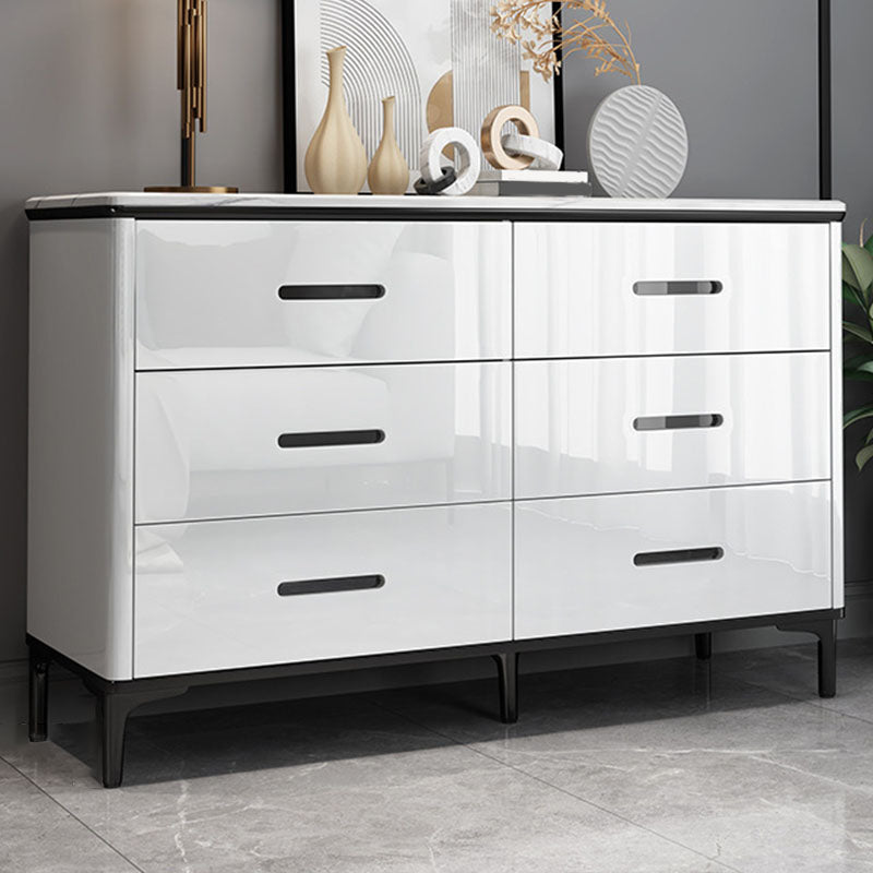 Contemporary Stone Storage Chest Bedroom Chest with Black Legs