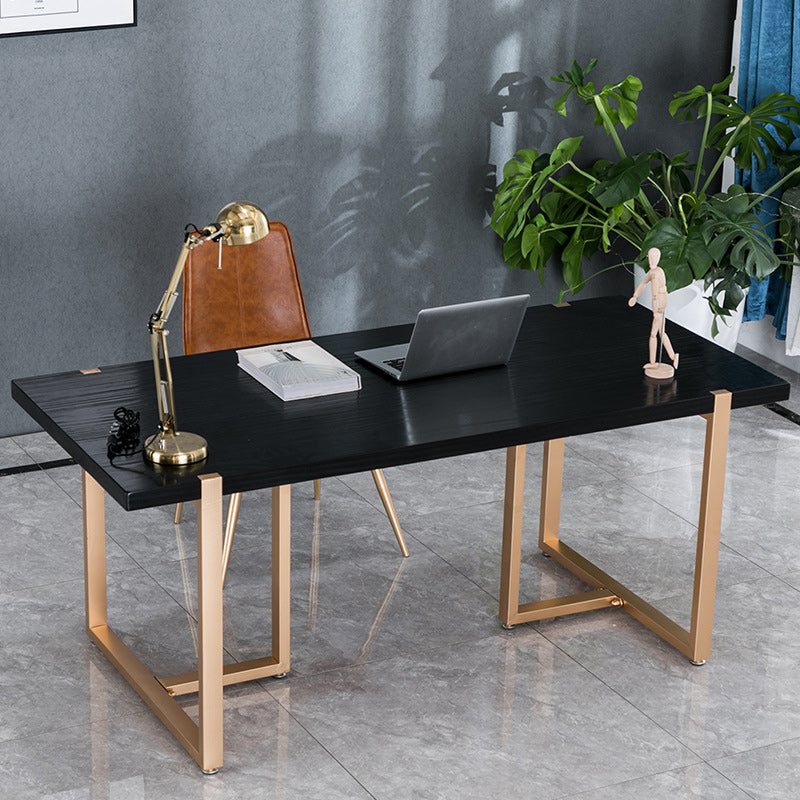 Glam massief hout schrijfdesk 29.53 "Tall Sled Base Office bureau