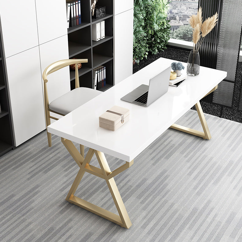 Scrivania rettangolare di scrittura rettangolare alta 29,53 pollici scrivania in legno massiccio