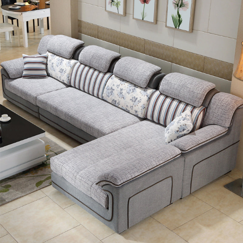 Scandinavo da 39,37 "H divano e chaise del braccio top per soggiorno per soggiorno