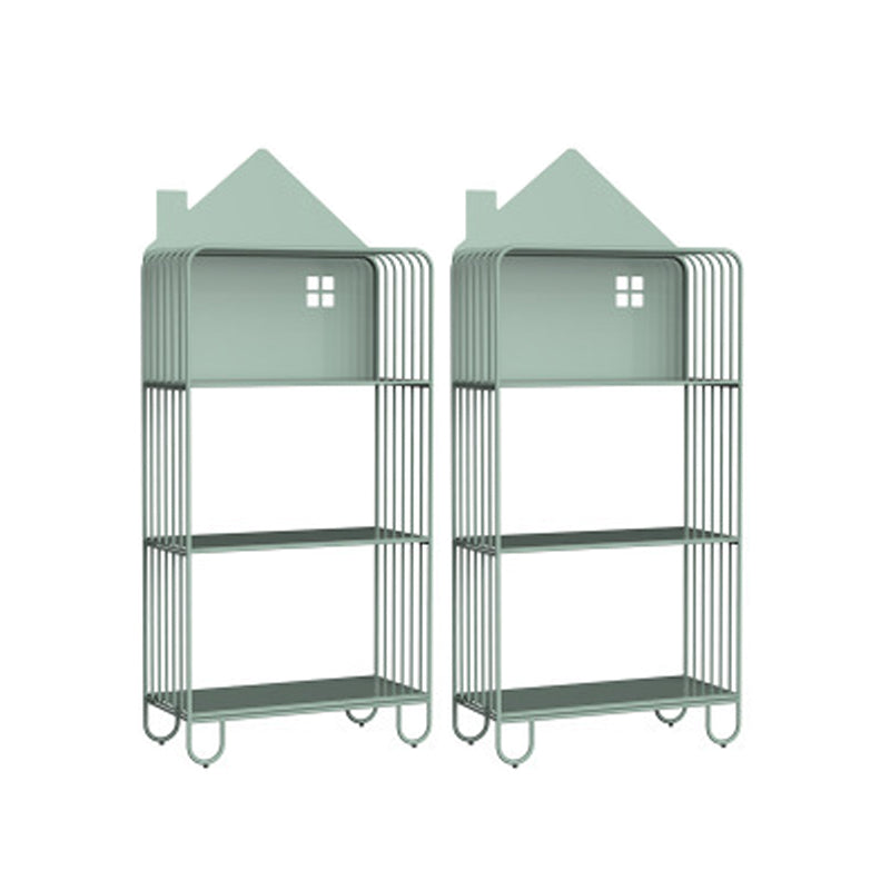 Modern Accent Table Nightstand Iron Nightstand for Living Room 24"L x 11"W x 54.7"H Green 2 Piece Set Clearhalo 'Bedroom Furniture' 'furn' 'furn_night_stand' 'Furniture' 'night_stand' 'Nightstands' 6504251