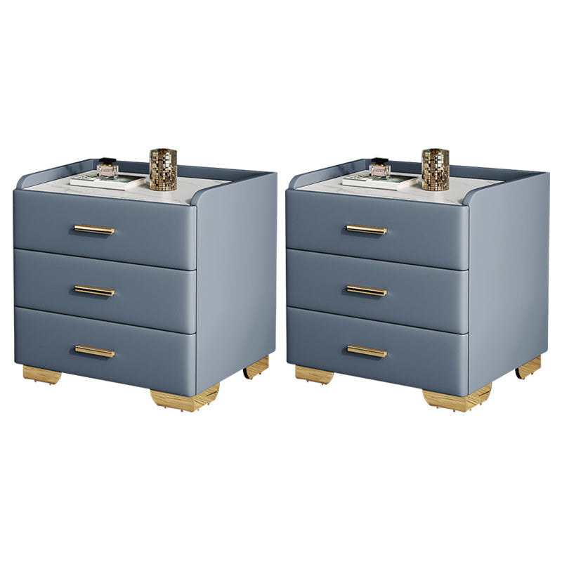 Steinbett Nachttisch moderner Bettschrank mit 3 Schubladen für Wohnzimmer