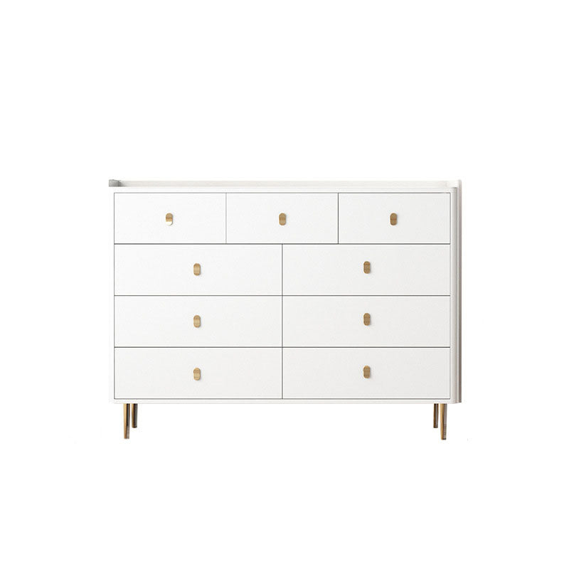 Glam Stone Storage Chest Home Horizontal Chest with Metal Legs White 9 Clearhalo 'Bedroom Furniture' 'Dressers & Chests' 'dressers_chests' 'furn' 'furn_dressers_chests' 'Furniture' 6504447