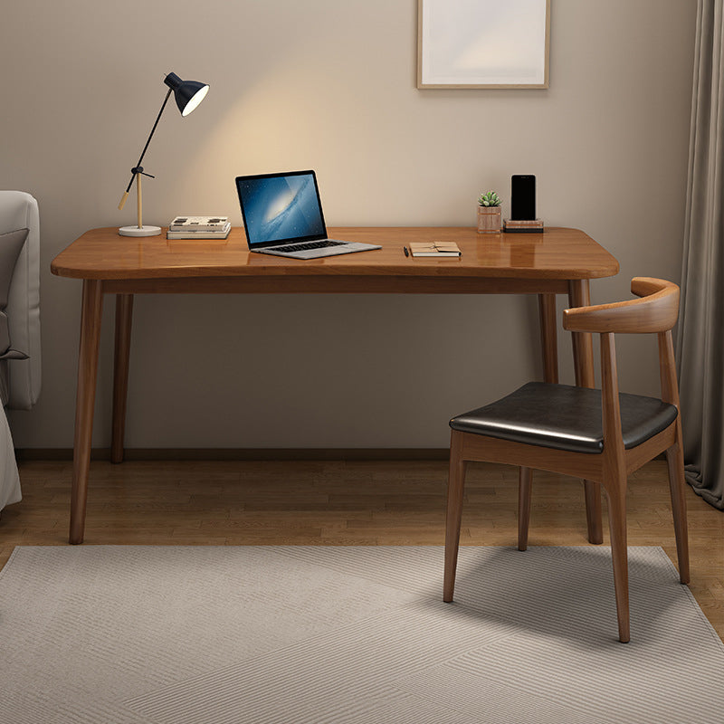 23,62 "W Curbe Writing Desk 1 étagère bureau de bureau en bois avec base de Parsons