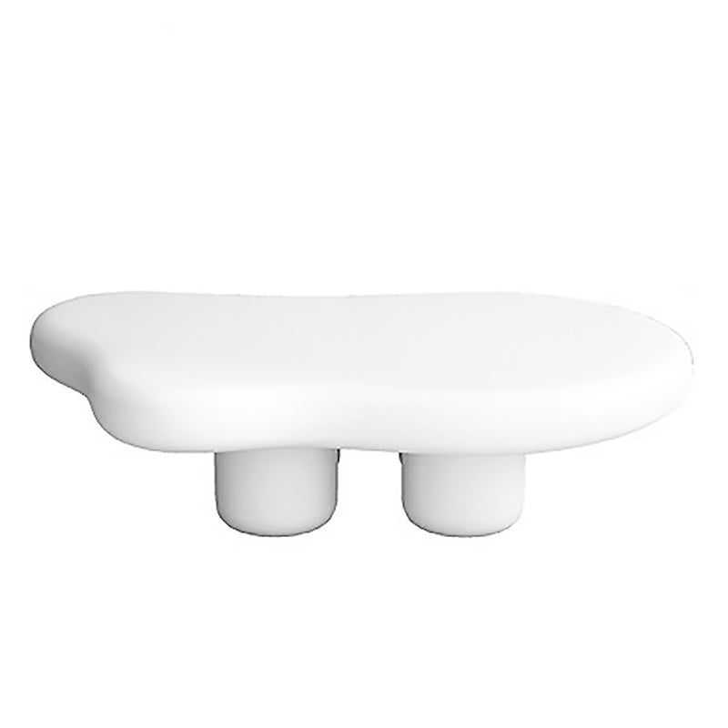 Free Form Coffee Table Scandinavian Wooden Cocktail Table with 4 Legs White Clearhalo 'Coffee & Accent Tables' 'Coffee Tables' 'coffee_tables' 'furn' 'furn_coffee_tables' 'Furniture' 'Living Room Furniture' 6506131
