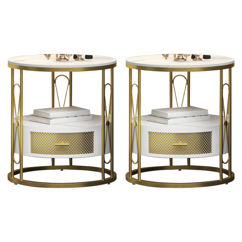 Modernistischer Metallrahmen 1-DRAWER RUND RUND LIVIS ROOM BEIDE