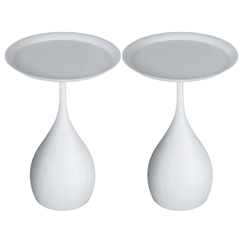 Tavolo laterale della metà del secolo Metal Piedistale Top Living Room Table