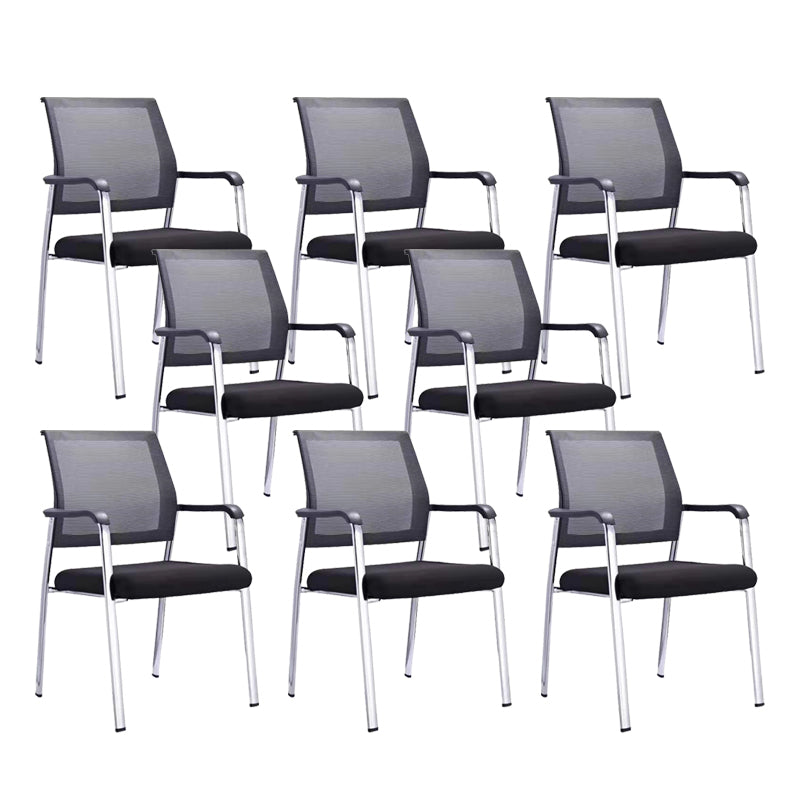 20" Wide Desk Chair Contemporary Black Breathable AirGrid Office Chair With Arms 8 Piece Set Clearhalo 'furn' 'furn_office_chair' 'Furniture' 'Office Chairs' 'Office Furniture' 'office_chair' 6507317