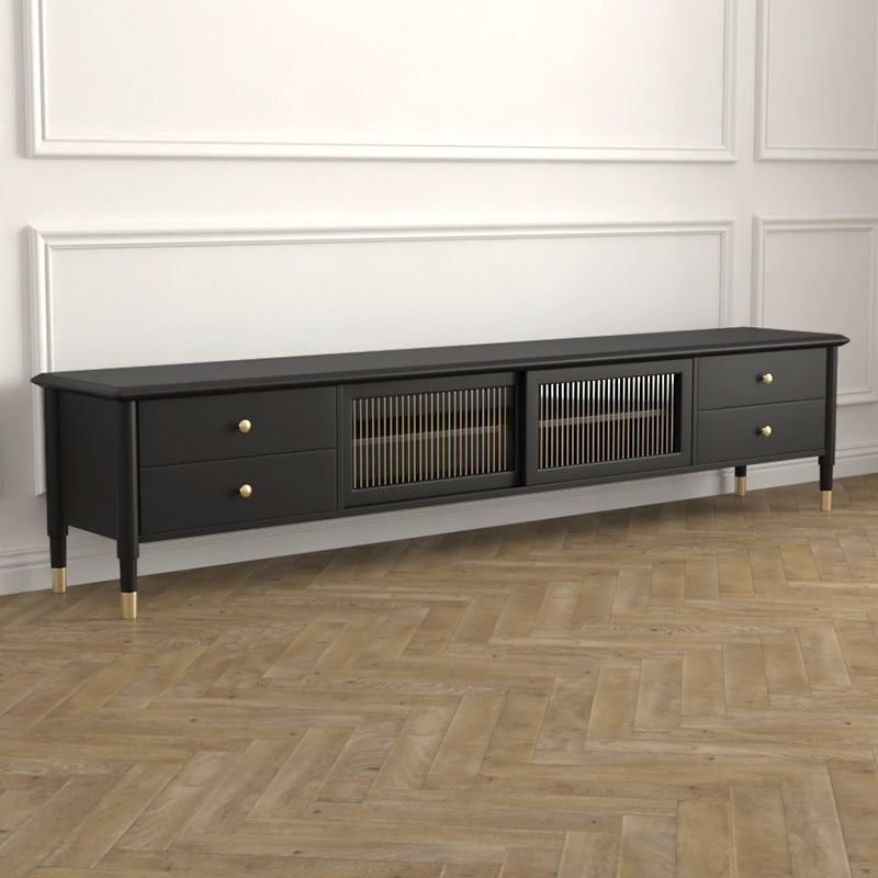 Console televisiva in legno massiccio Console moderna TV stand per soggiorno