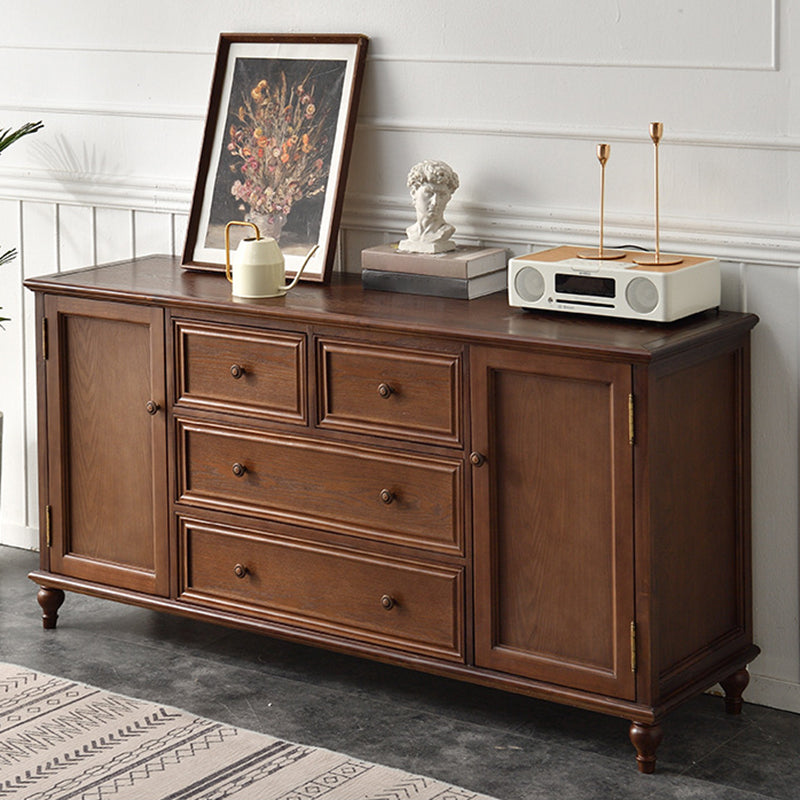 Cofensador de cofre de almacenamiento de madera maciza cofre tradicional con cajones