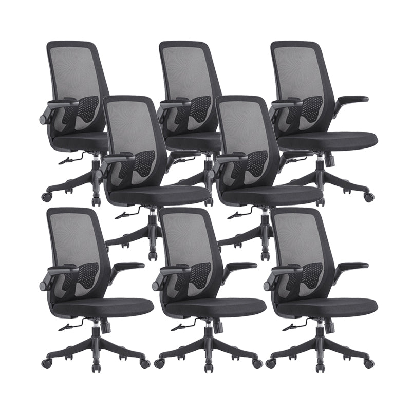 Modern Desk Chair Mesh Verstelbare conferentiestoel Hoge rugstoel met wielen