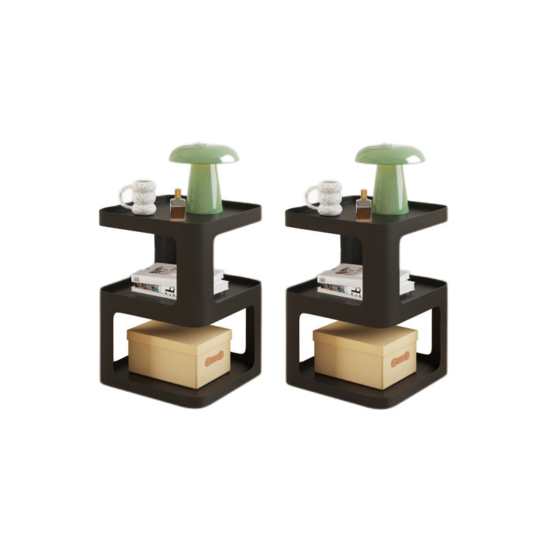 21,65 "tavolo da ginnastica in metallo alto sqaure tavolo laterale dell'accento con ripiani