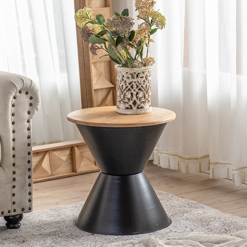 Tavolo laterale di campagna largo da 17 "Tavolino rotondo in metallo