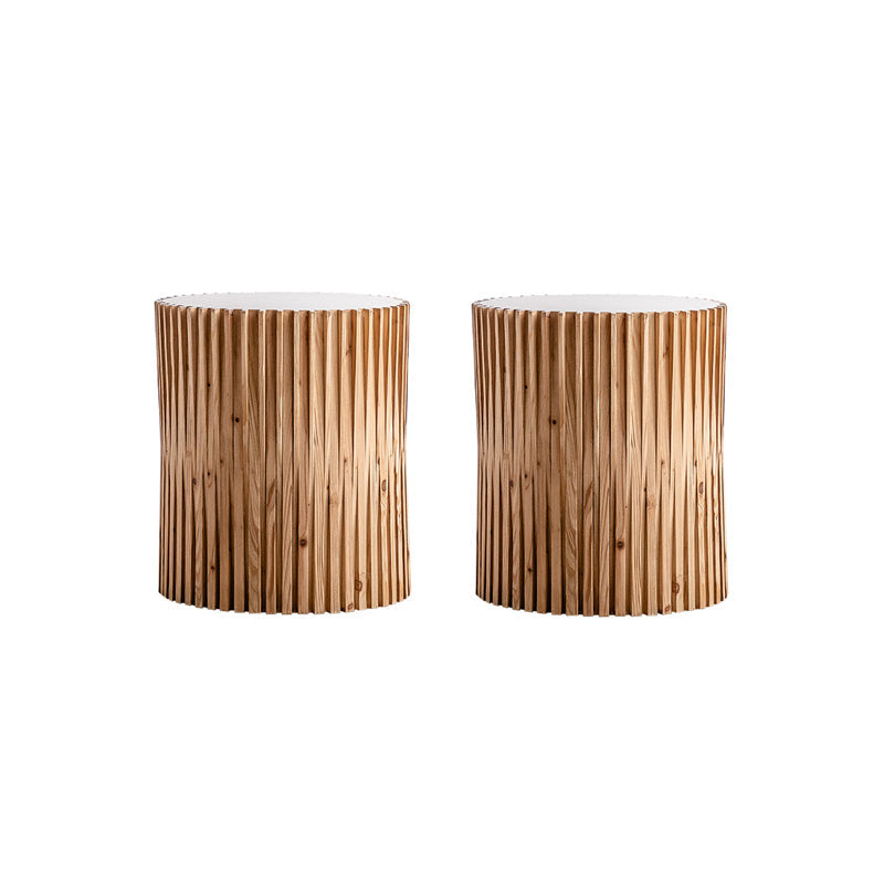 Runder massiver Holz und Rustikalbaumstumpf -Seitenende Snacktisch