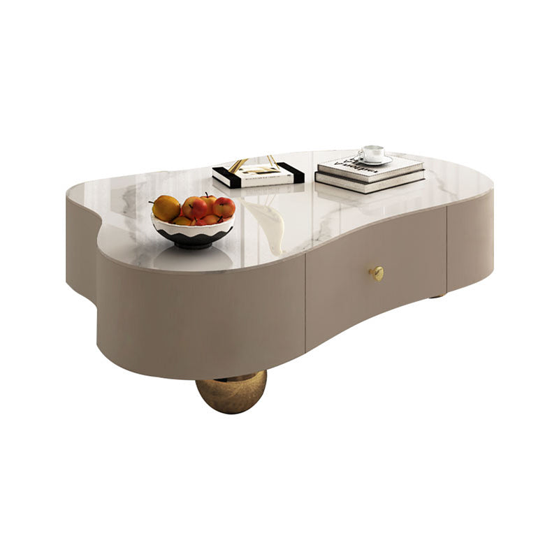 コンテンポラリーコーヒーテーブルスレートフリーフォームコーヒーカクテルテーブル