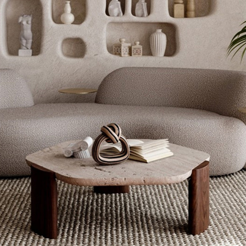 Contemporary Geometric Cocktail Table Single Slate Coffee Cocktail Table