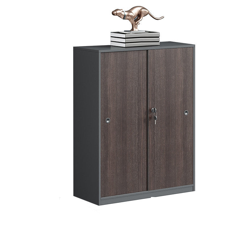 Industrial Style Vertical File Cabinet Wood Filing Cabinet with Locking Storage Walnut Clearhalo 'Filing Cabinets' 'filling_cabinets' 'furn' 'furn_filling_cabinets' 'Furniture' 'Office Furniture' 6525457