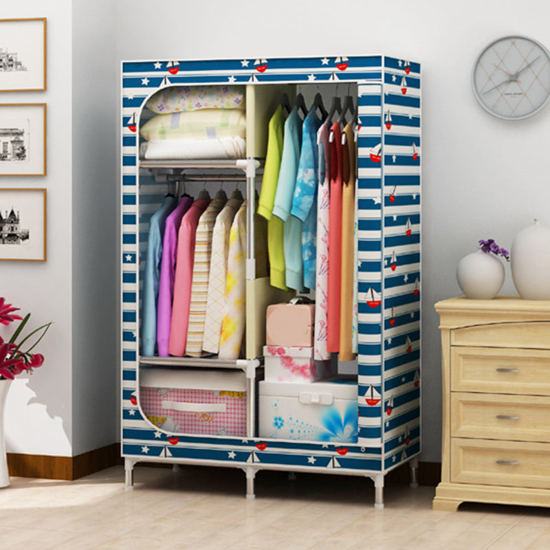 Asta di stoffa del guardaroba in metallo in stile contemporaneo incluso l'armadio per la casa