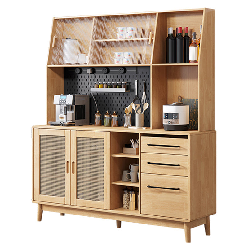Tavolo a buffet in legno massiccio moderno bacheca laterale con cassetti e armadi